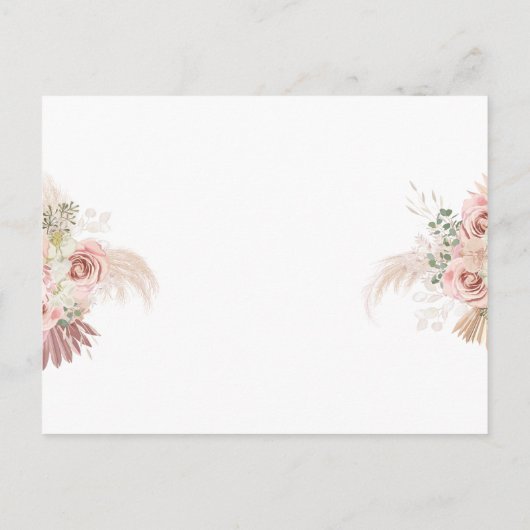 Pampas Grass Arch First Heilige Communie Uitnodiging Briefkaart (Achterkant)