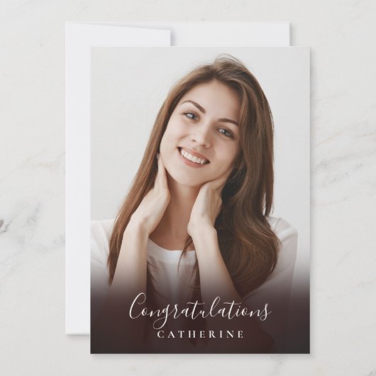 Pampas Grass Arch Foto GraduPartij Kaart (Achterkant)