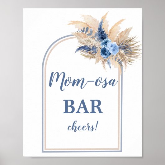 Pampas Grass Arch Momosa Bar Boy Poster (Voorkant)