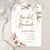 Pampas Grass Arch Terracotta Boho Bridal Brunch Kaart