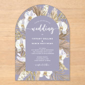 Pampas Grass Arch Wedding Uitnodiging (Voorkant)