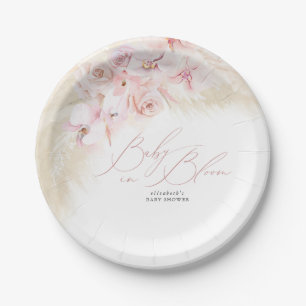 Pampas Grass Baby in het Baby shower Bloom Papieren Bordje