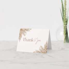 Pampas Grass Baby shower Bedankt Card | neutraal