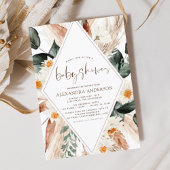Pampas Grass Baby shower Boho Eucalyptus Kaart