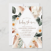 Pampas Grass Baby shower Boho Eucalyptus Kaart (Voorkant)