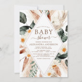 Pampas Grass Baby shower Boho Eucalyptus Kaart (Voorkant)