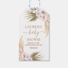 Pampas Grass baby shower cadeau labels Cadeaulabel
