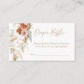 Pampas Grass Baby shower Diaper Raffle Card Insert Informatiekaartje (Voorkant)