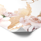 Pampas Grass Baby shower Girl Welkomstteken Poster (Hoek)