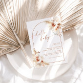 Pampas Grass Baby shower Invite | Boho Baby shower Kaart