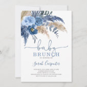 Pampas Grass Baby shower Jongensuitnodiging Kaart (Voorkant)