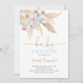 Pampas Grass Baby shower jongensuitnodiging Kaart (Voorkant)