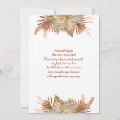 Pampas Grass Baby shower Kaart (Achterkant)