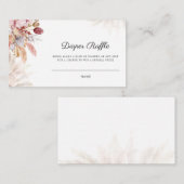 Pampas Grass Baby shower Luier Raffle Informatiekaartje (Voorkant / Achterkant)