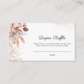 Pampas Grass Baby shower Luier Raffle Informatiekaartje (Voorkant)