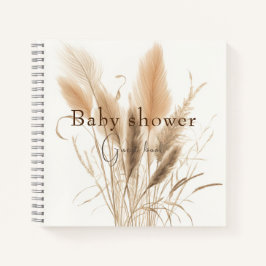 Pampas grass Baby shower massageboek Notitieboek