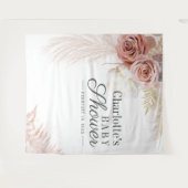 Pampas Grass Baby shower Terracotta Backdrop Wandkleed (Voorkant (horizontaal))