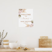 Pampas Grass Baby shower Welkomstteken Poster (Keuken)