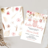 Pampas Grass Babykleding Baby shower Kaart