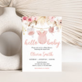 Pampas Grass Babykleding Baby shower Kaart