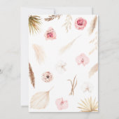 Pampas Grass Babykleding Baby shower Kaart (Achterkant)