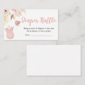 Pampas Grass Babykleding Luier Raffle Informatiekaartje (Voorkant / Achterkant)