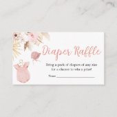Pampas Grass Babykleding Luier Raffle Informatiekaartje (Voorkant)