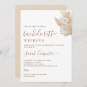 Pampas Grass Bachelorette Weekend uitnodiging (Voorkant / Achterkant)