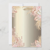 Pampas Grass Balloons Champagne Retirement Kaart (Achterkant)