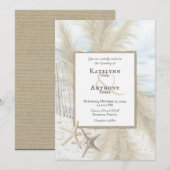 Pampas Grass  Beach Weddenschap Kaart (Voorkant / Achterkant)