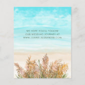 Pampas Grass Beach Wedding Save the Date (Achterkant)