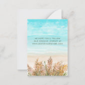 Pampas Grass Beach Wedding Save the Date Notitiekaartje (Achterkant)