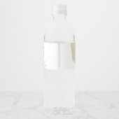 Pampas Grass Beige Bohemian Wedding Waterfles Etiket (Achterkant)