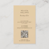 Pampas Grass Beige Sepia Photo | QR Code Visitekaartje (Achterkant)