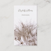 Pampas Grass Beige Sepia | QR-code Visitekaartje (Voorkant)