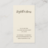 Pampas Grass Beige Sepia | QR-code Visitekaartje (Achterkant)