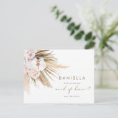 Pampas Grass, ben je mijn vriendin? Uitnodiging Briefkaart (Staand voorkant)