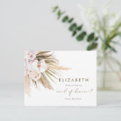 Pampas Grass, ben je mijn vriendin? Uitnodiging Briefkaart (Staand voorkant)