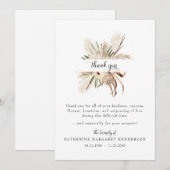 Pampas Grass Bereavement Funeral Bedankt (Voorkant / Achterkant)