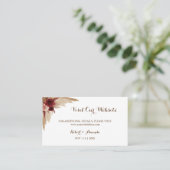 Pampas Grass Bezoek onze website Wedding insert ca Plaatskaartje (Staand voorkant)