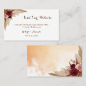 Pampas Grass Bezoek onze website Wedding insert ca Plaatskaartje (Voorkant / Achterkant)