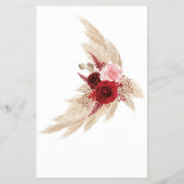 Pampas Grass Bingo Baby shower Game Kaart (Achterkant)