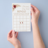 Pampas Grass Bingo Baby shower Game Kaart (Hand)
