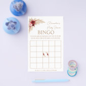 Pampas Grass Bingo Baby shower Game Kaart (Enkel)