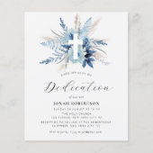 Pampas Grass Blauw Bloemen Cross Toewijding (Voorkant)