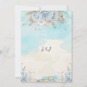 Pampas Grass Blauw Bloemen Strand Bestemming Bruil Kaart (Achterkant)