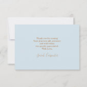 Pampas Grass blauwe woestijn dank u kaart Notitiekaartje (Achterkant)