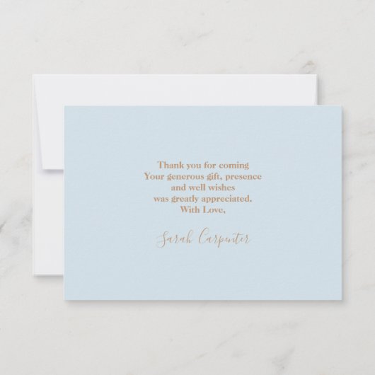 Pampas Grass blauwe woestijn dank u kaart Notitiekaartje (Achterkant)