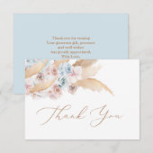 Pampas Grass blauwe woestijn dank u kaart Notitiekaartje (Voorkant / Achterkant)