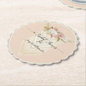 Pampas Grass Bloemen Groen Macrame Vrijgezellenfee Kartonnen Onderzetters (Gekanteld)